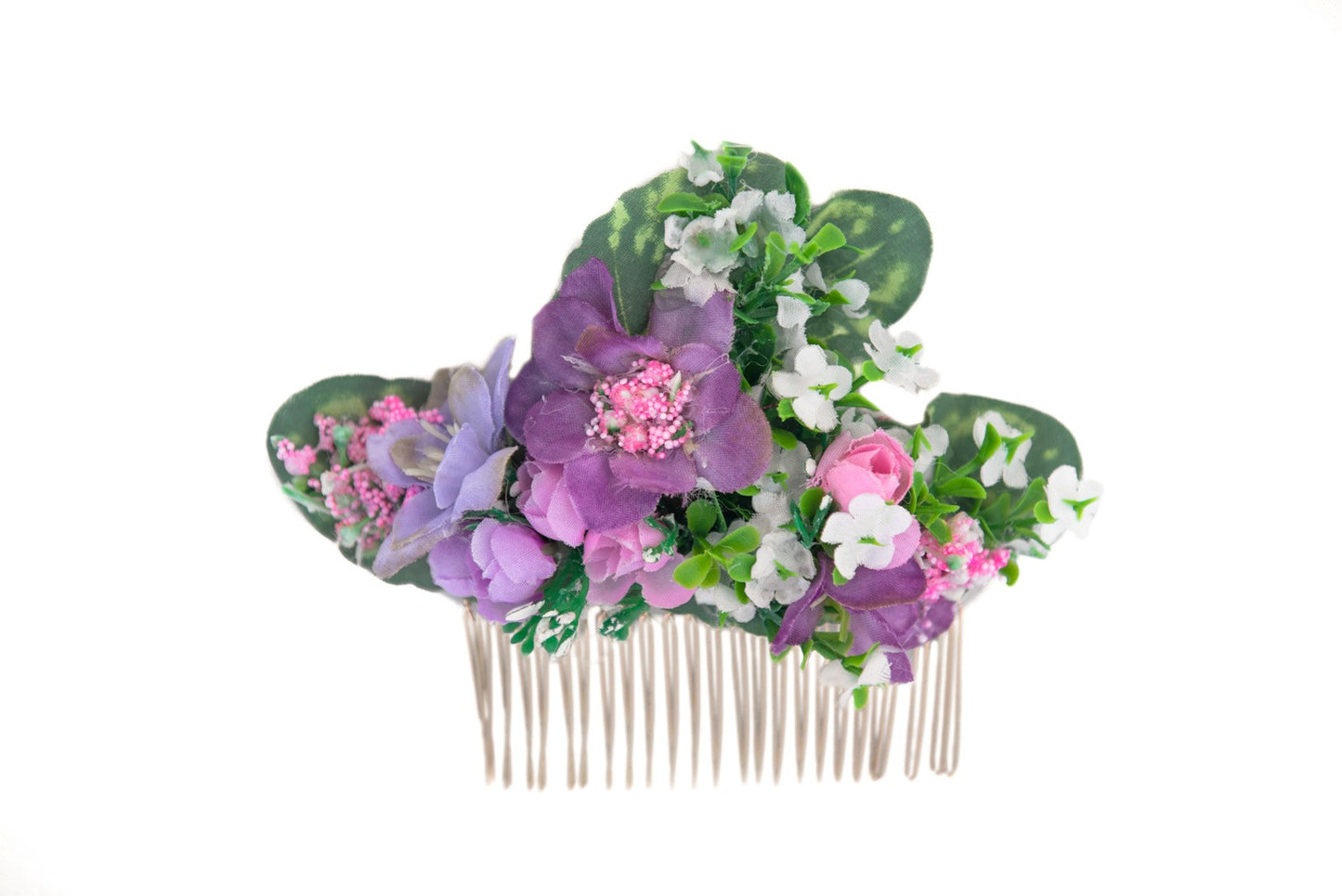 Gold Hair Accessories Flowers Head Comb