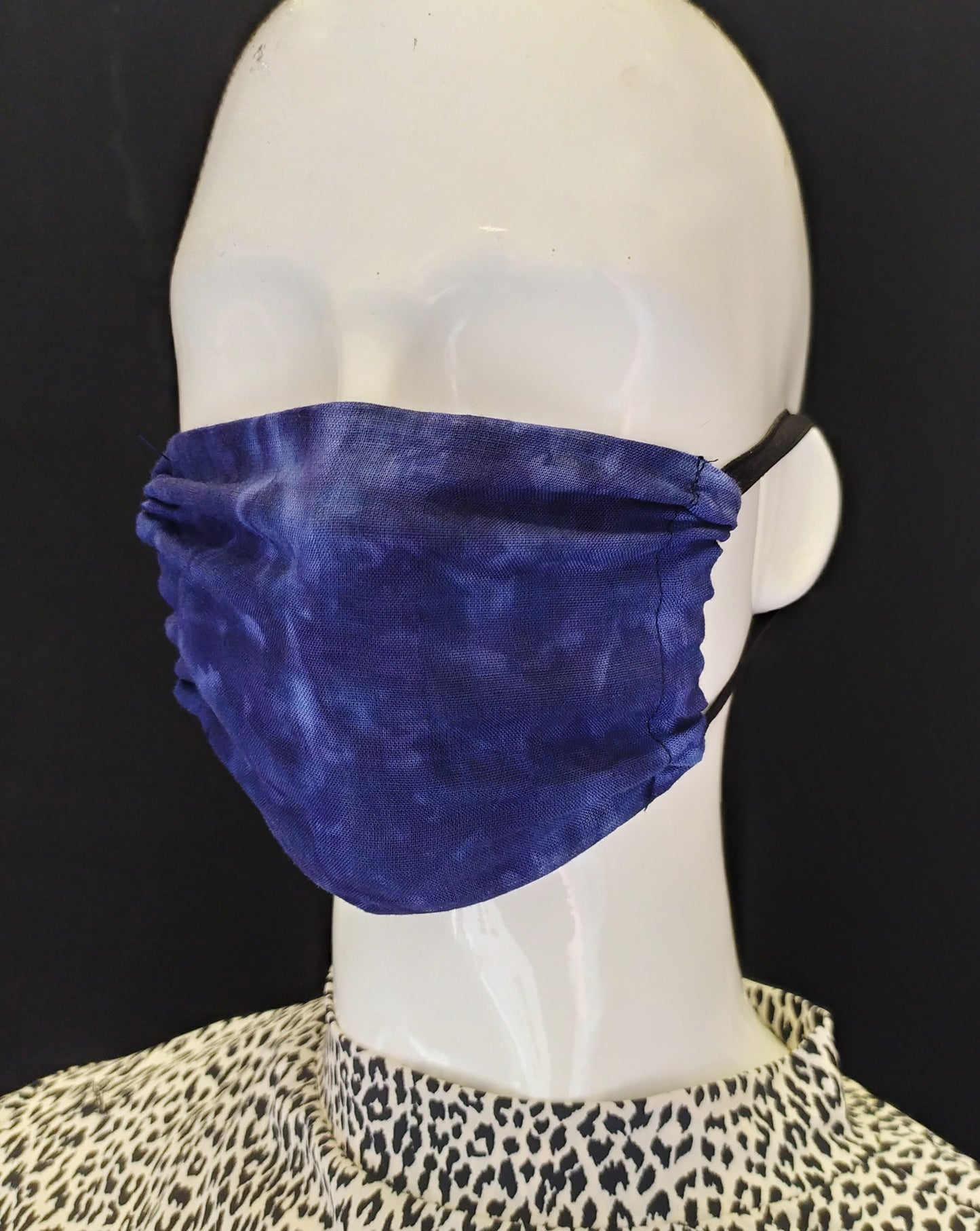 Cotton Blue tie dye Cloth Face mask