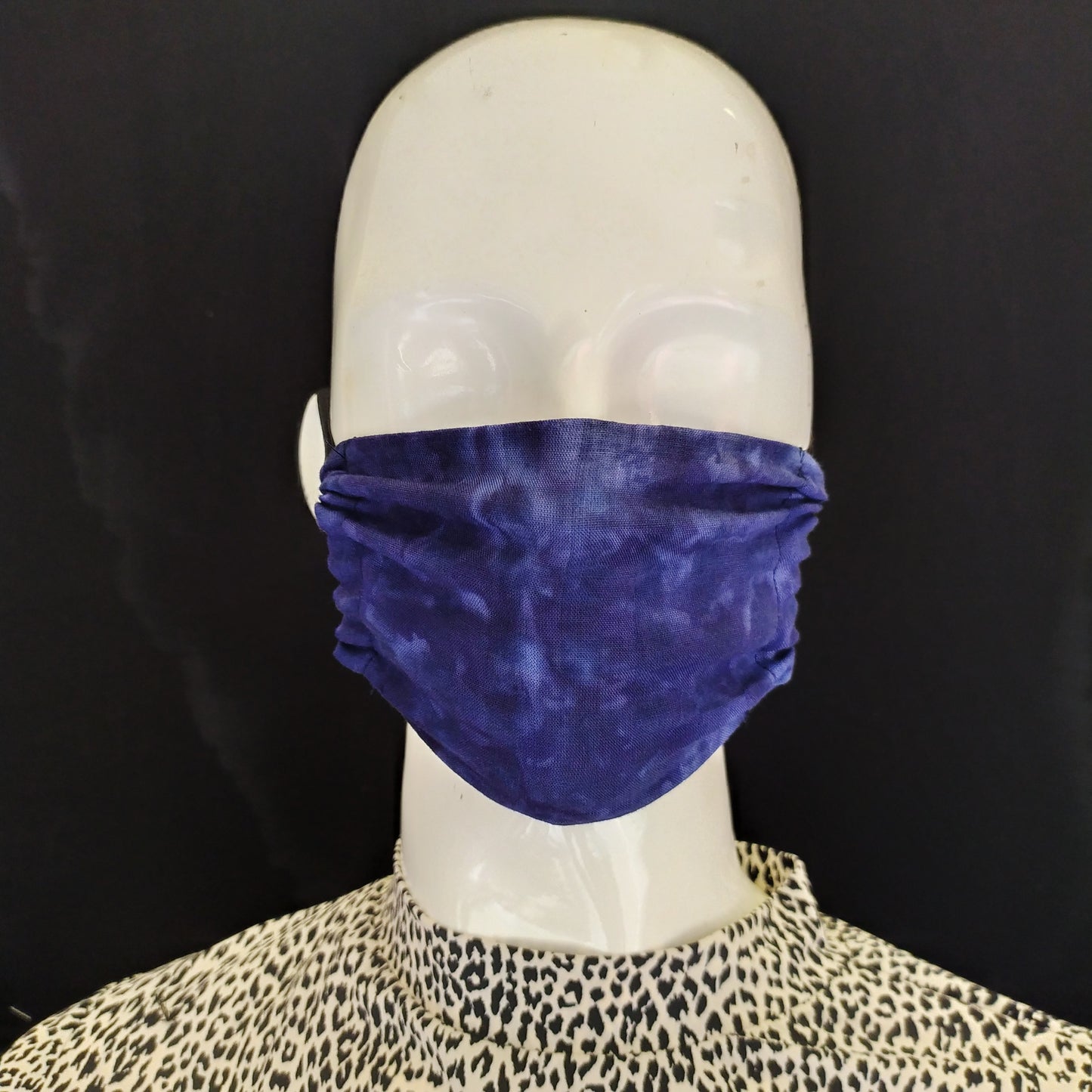 Cotton Blue tie dye Cloth Face mask