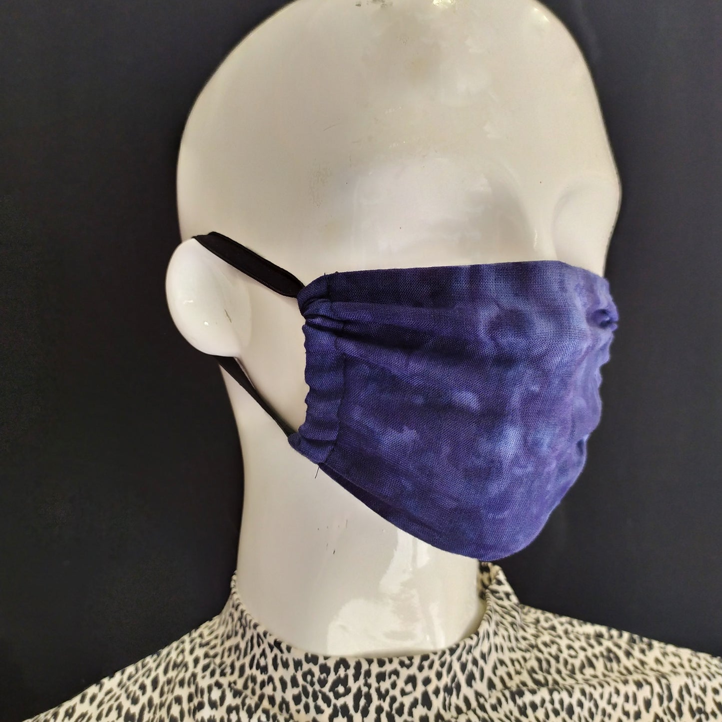 Cotton Blue tie dye Cloth Face mask