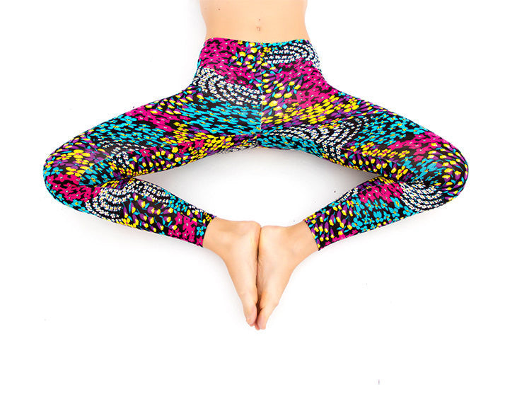 Colorful Flowers Summer Leggings