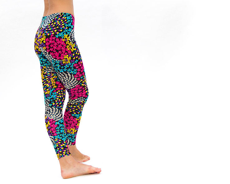 Colorful Flowers Summer Leggings