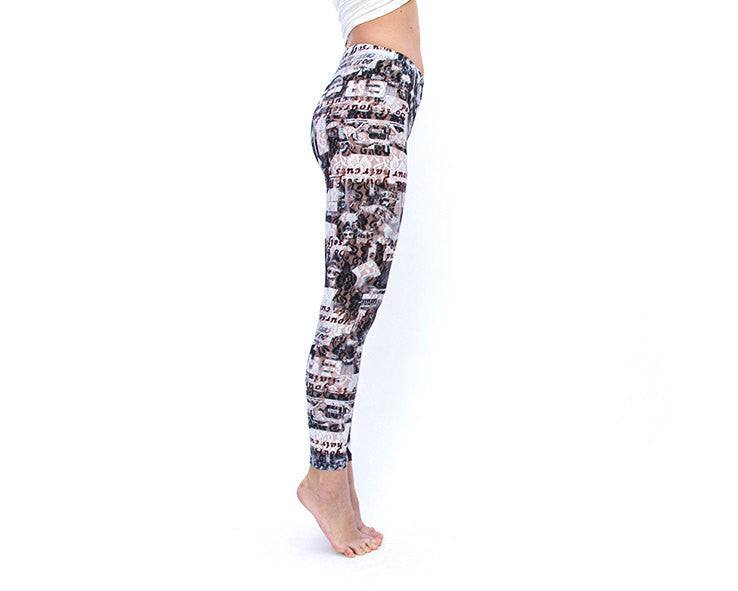 Printed Lace Camo Leggings for Women