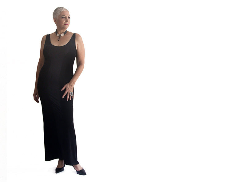 PLUS SIZE Evening Black Maxi Dress