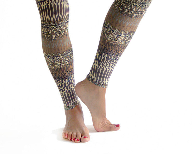 Printed Yoga Brown Leggings