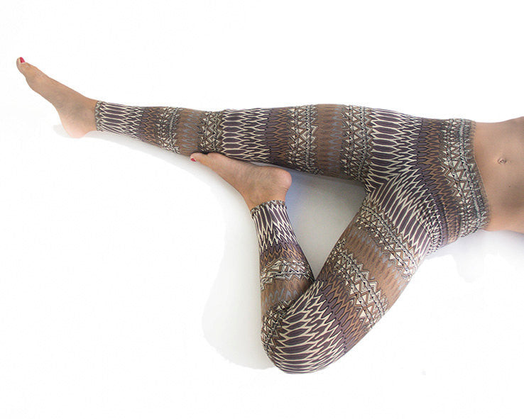 Printed Yoga Brown Leggings