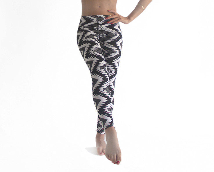 Tribal Black and White Leggings
