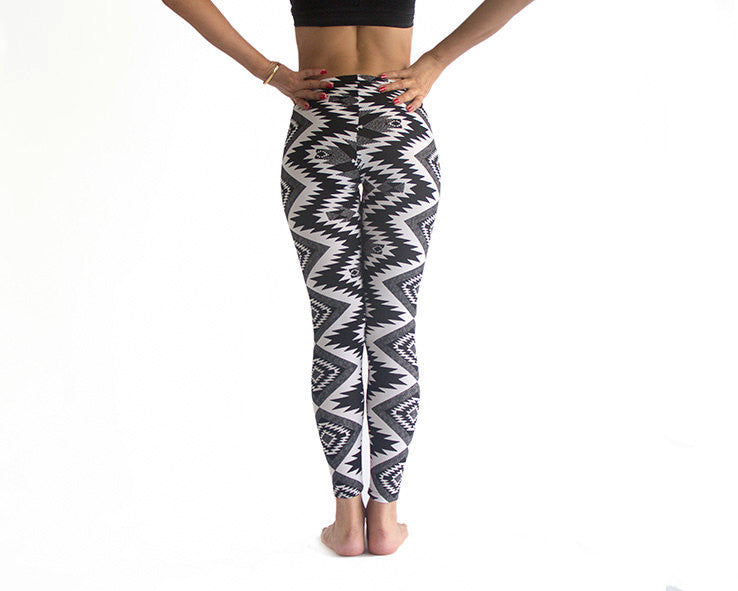 Tribal Black and White Leggings