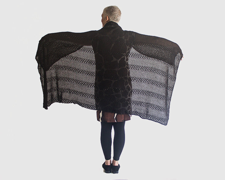 Wool Black Scarf
