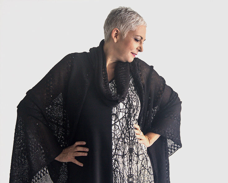 Wool Black Scarf