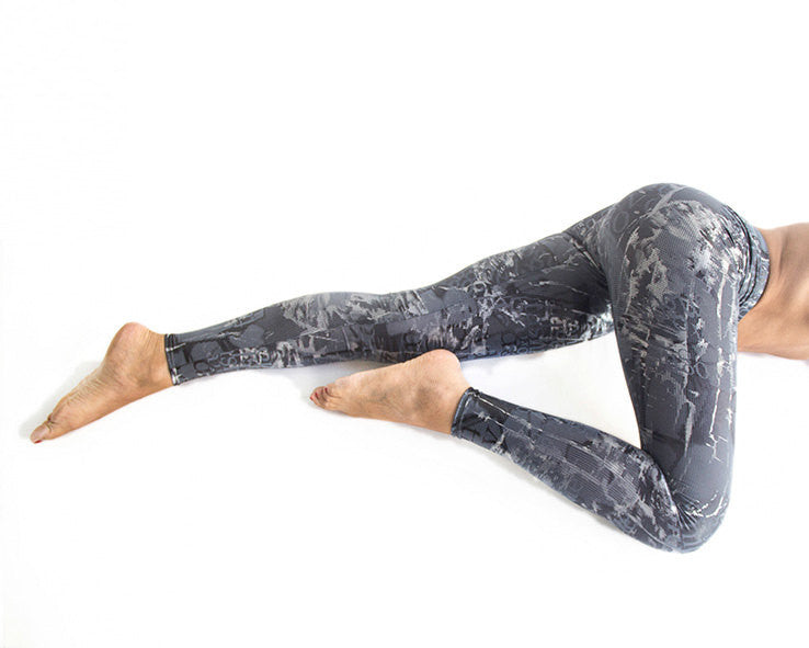 Slim-Fit Leggings with Metallic Rock Sparkling Print