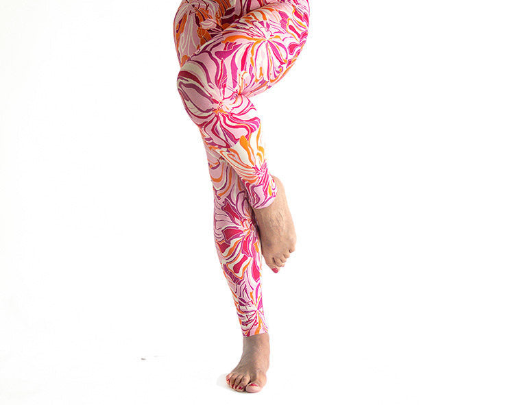 Happy Pink Candy Patterned Leggings
