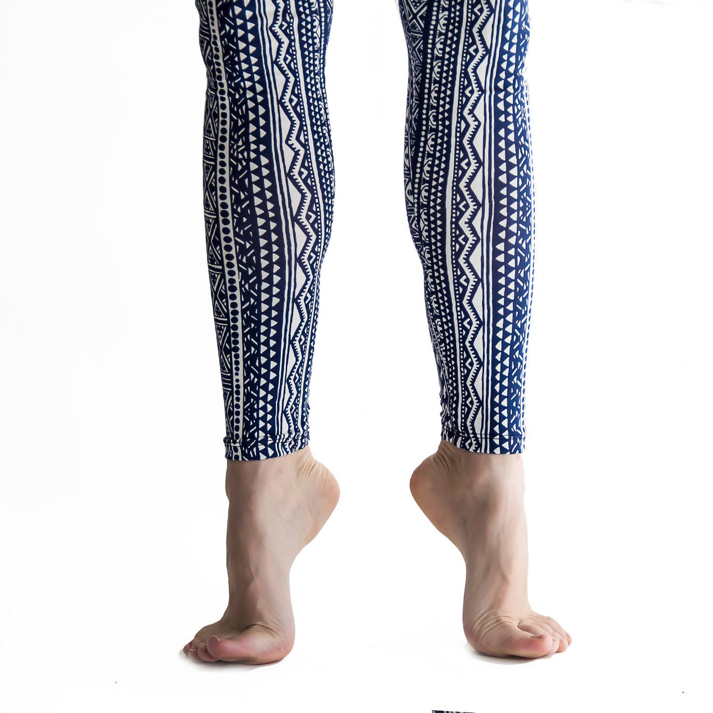 Blue & White Tribal Leggings Native American ripped