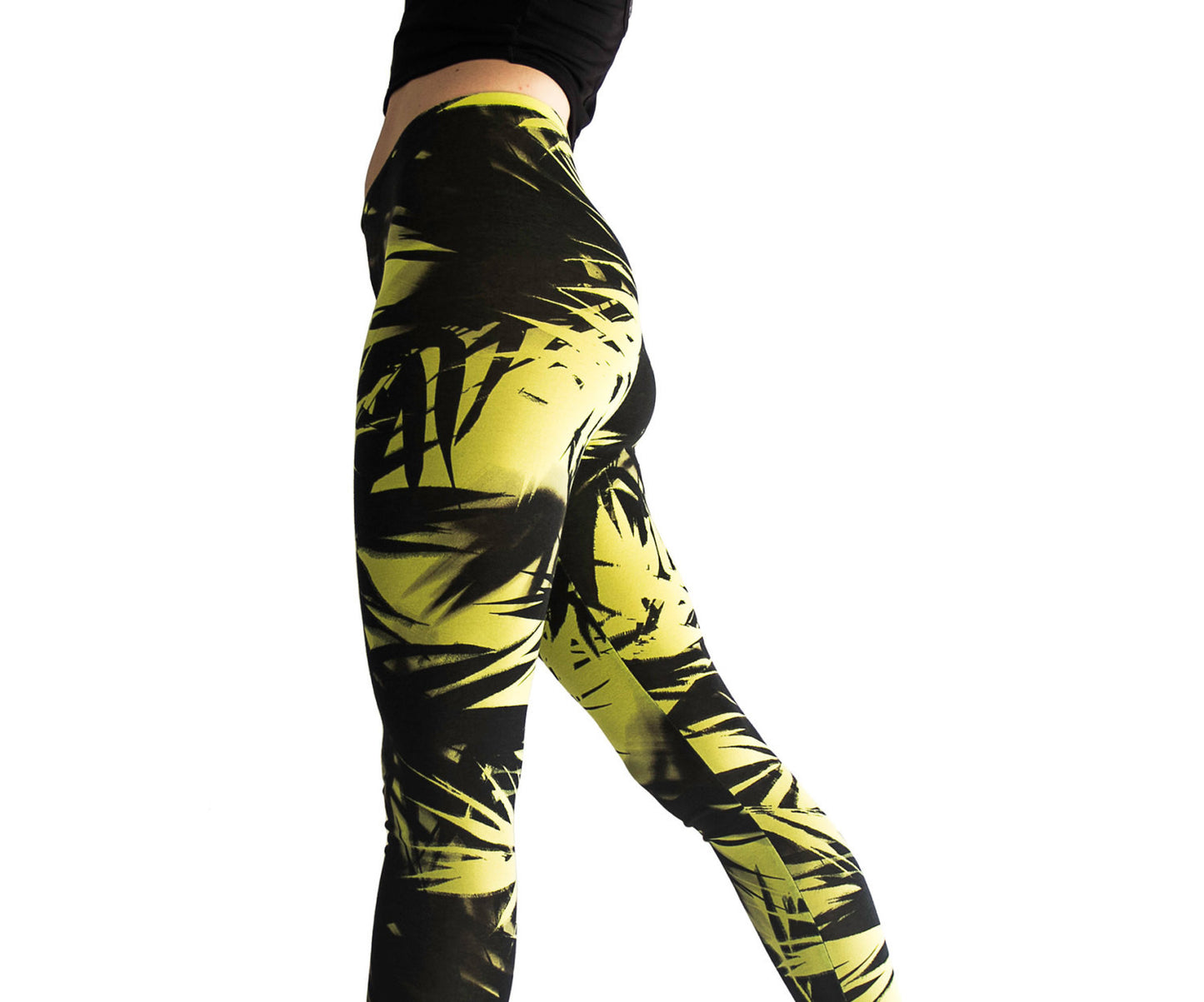Printed Neon Palm Tree Vegetation Leggings