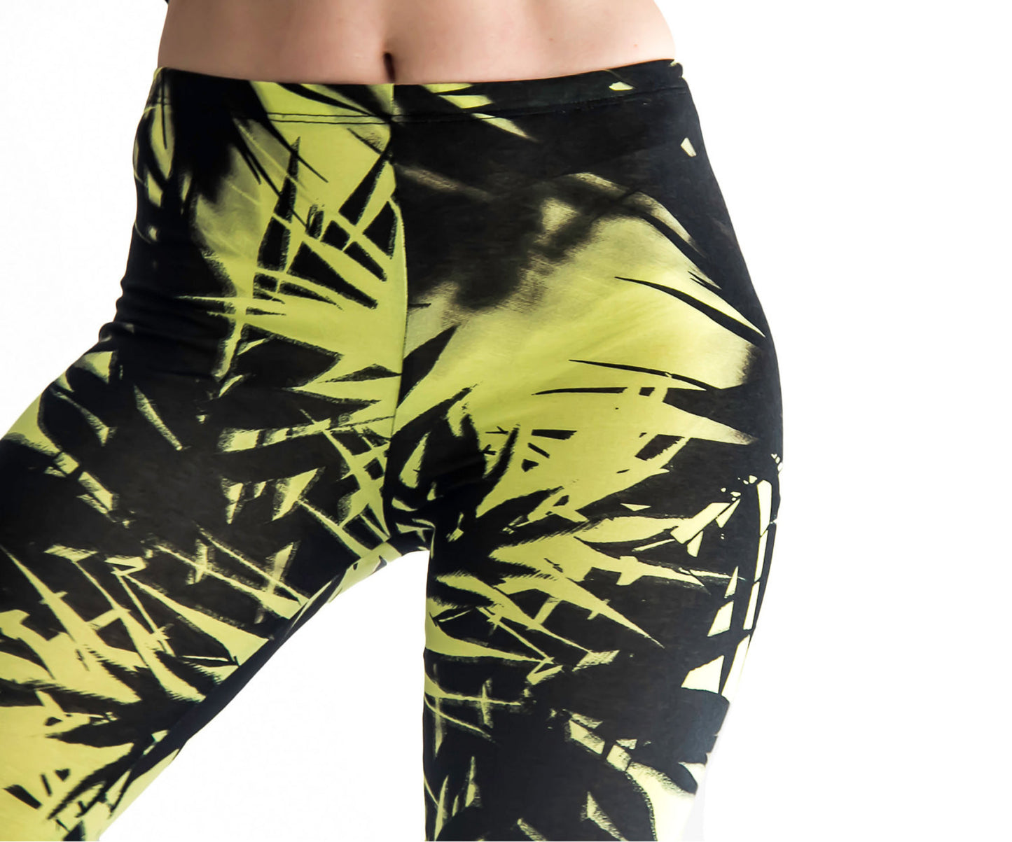Printed Neon Palm Tree Vegetation Leggings