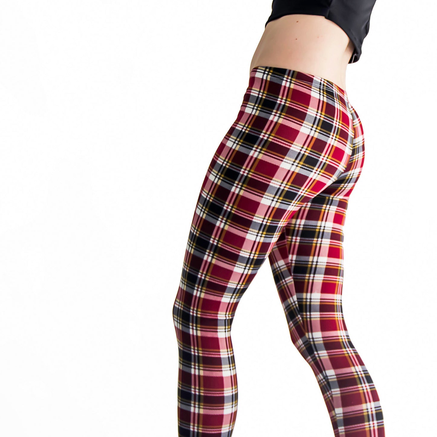 Royal Scot /plaid  Leggings / Rock Chic  printed leggings
