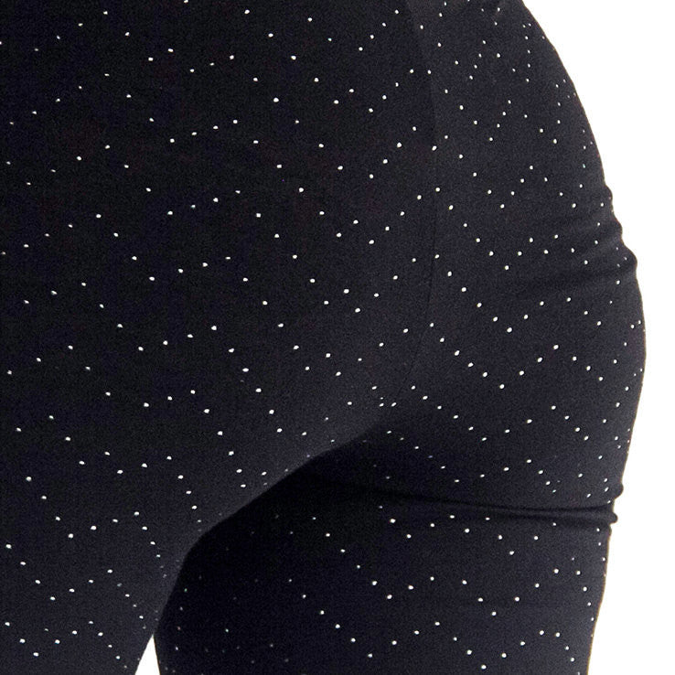 Black & Silver Rivets Leggings Women Leggings