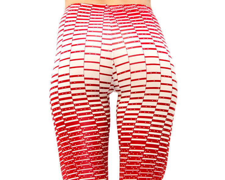 RED PLAID LEGGINGS Compliment Your Body