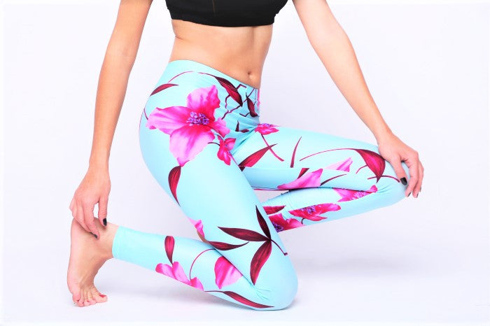 Tropical Flower Spring Women Leggings