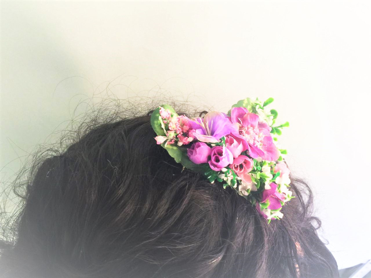 Gold Hair Accessories Flowers Head Comb