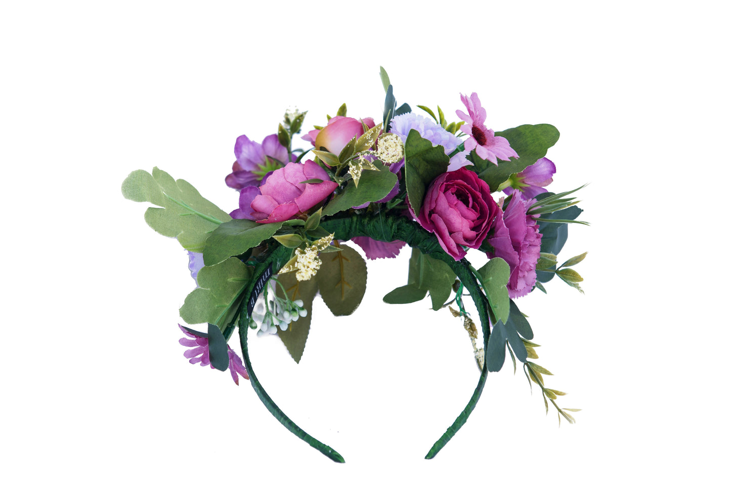 Headband Soft purple, Cream and Green Colors Flower Crown Accessories