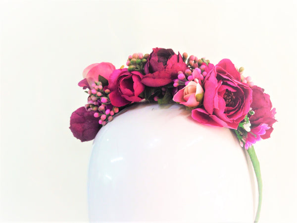 Purple flower Pink flower headband Accessories for women