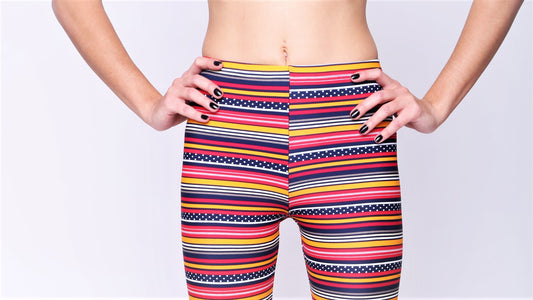 Multi Stripe and Dots Colored Leggings