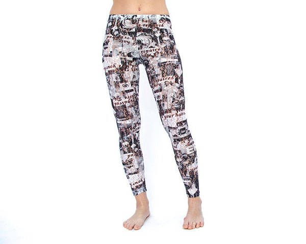 Printed Lace Camo Leggings for Women