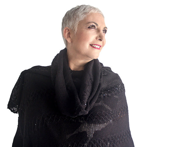 Wool Black Scarf