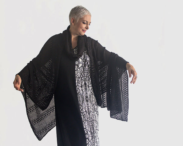 Wool Black Scarf