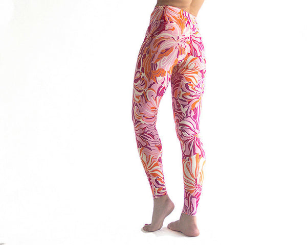 Happy Pink Candy Patterned Leggings