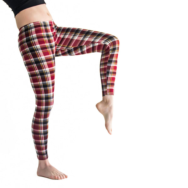 Royal Scot /plaid  Leggings / Rock Chic  printed leggings