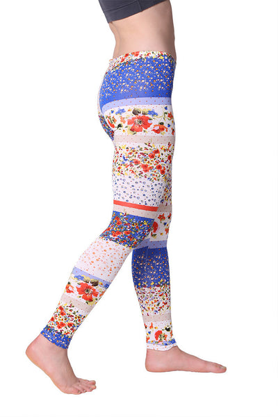 Colored Floral Spring Leggings