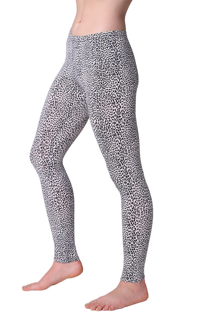 Leopard Print Black and White Leggings For Women